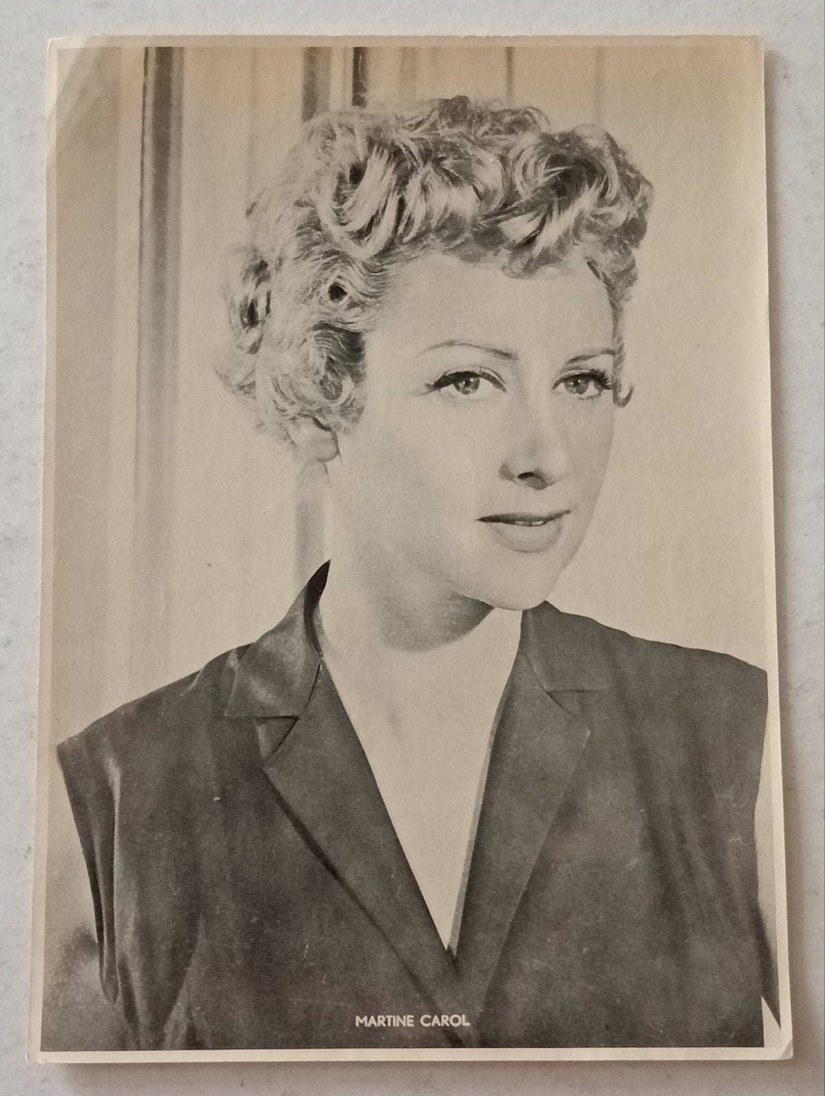 Martine Carol fotoportret, Ophalen of Verzenden, Voor 1940, Gebruikt, Overige onderwerpen