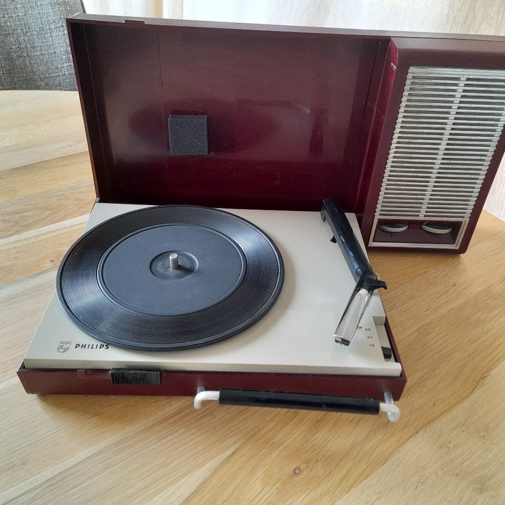 Draagbare Philips platenspeler, Ophalen of Verzenden, Gebruikt, Platenspeler, Philips