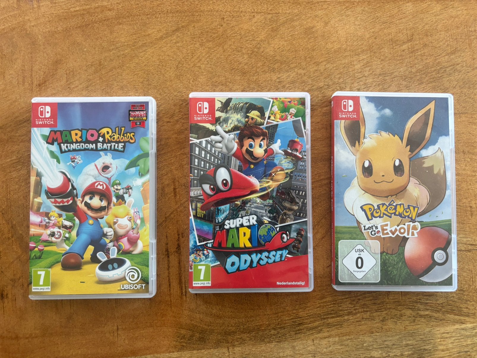 Mario odyssey, Mario rabbits en Pokémon let’s go eevee, Spelcomputers en Games, Games | Nintendo Switch, Avontuur en Actie, 2 spelers