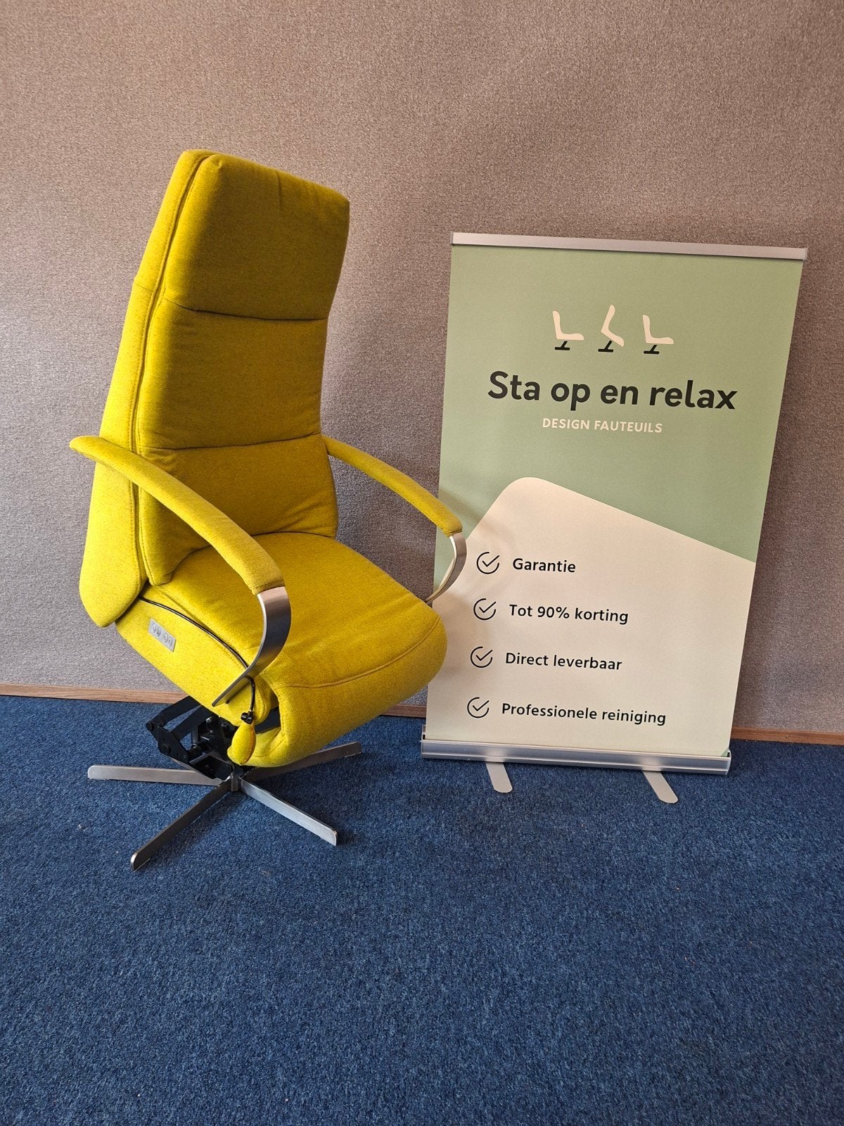 Sta op relax fauteuil Prominent Craft als nieuw op accu🔋, Minder dan 75 cm, Hoofdstraat 60 Schijndel, Ophalen of Verzenden, Zo goed als nieuw