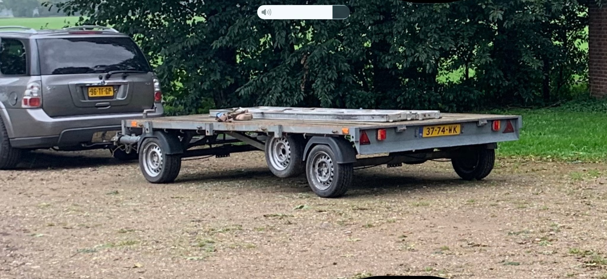 Schamel aanhanger 2000kg led, rongen, rijplaten, schotten, Ophalen, Gebruikt