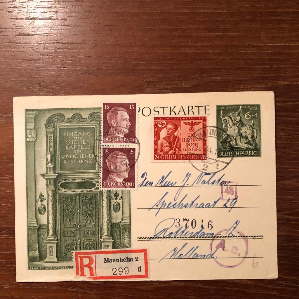 Arbeitseinsatz.18-02-1944. M.J.H (?) Bahlmann schrijft uit, Verzenden, Overige onderwerpen, Tweede Wereldoorlog, Gelezen
