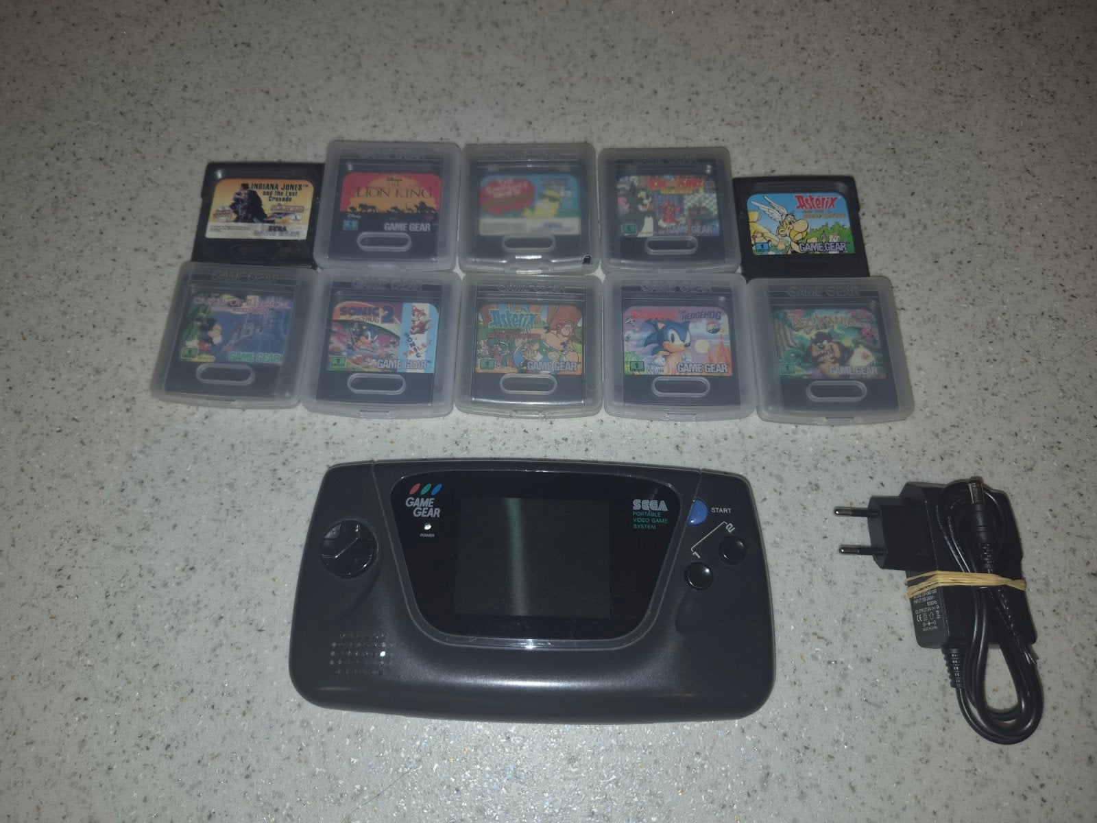 Sega Game Gear met 12 games en adapter, Met games, Game Gear, Ophalen of Verzenden, Zo goed als nieuw