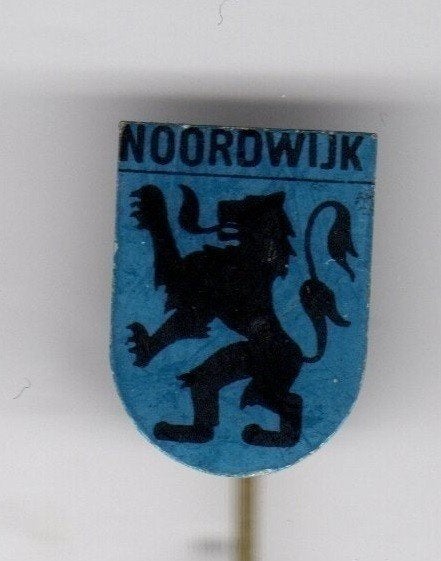 Speldje WAPEN NOORDWIJK LEEUW (A8), Ophalen of Verzenden, Gebruikt, Overige onderwerpen
