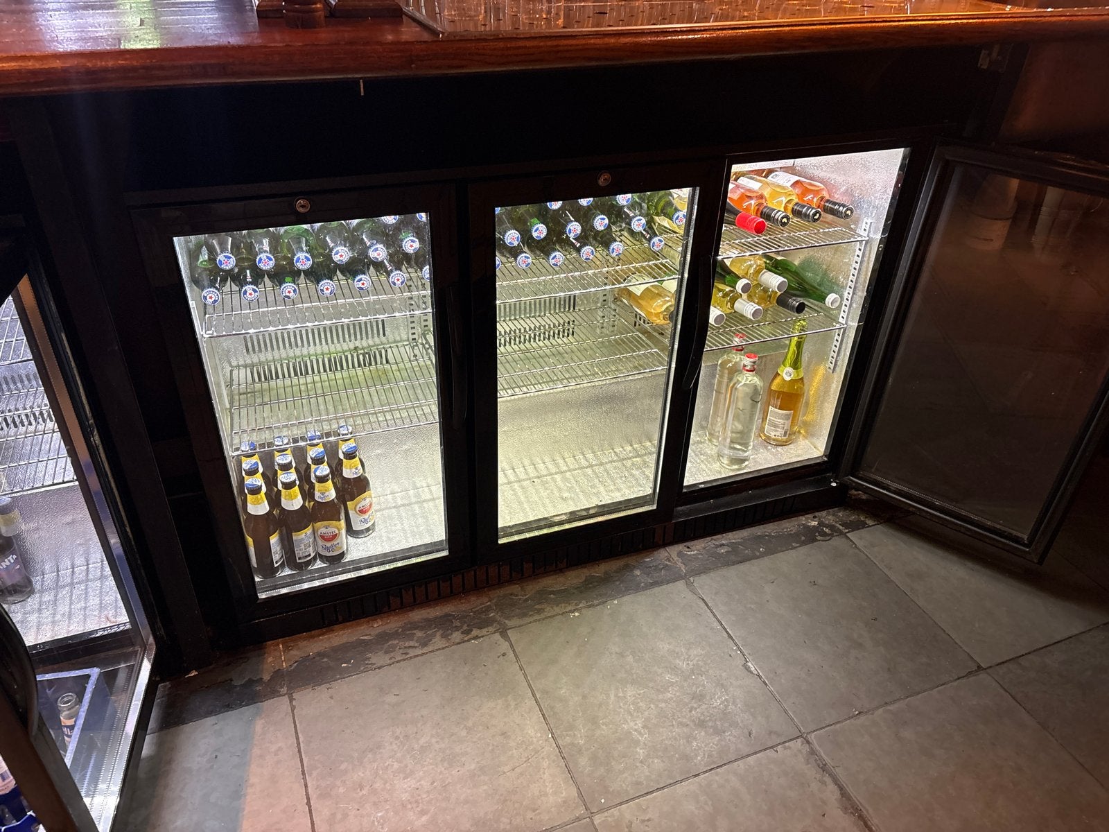 Barkoeling Zwart 3 Deurs - Horeca Koelkast, Ophalen, Gebruikt, Koelen en Vriezen