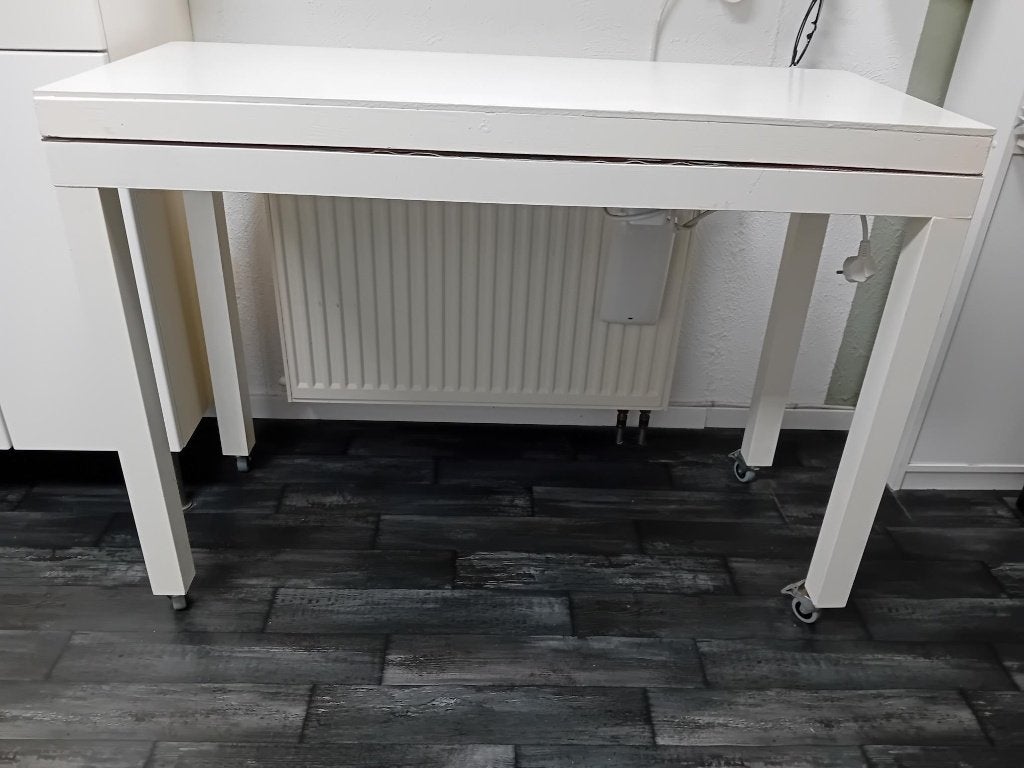 Sidetable, nageltafel op wielen, wit, Ophalen, Overige typen, Gebruikt, 110 cm