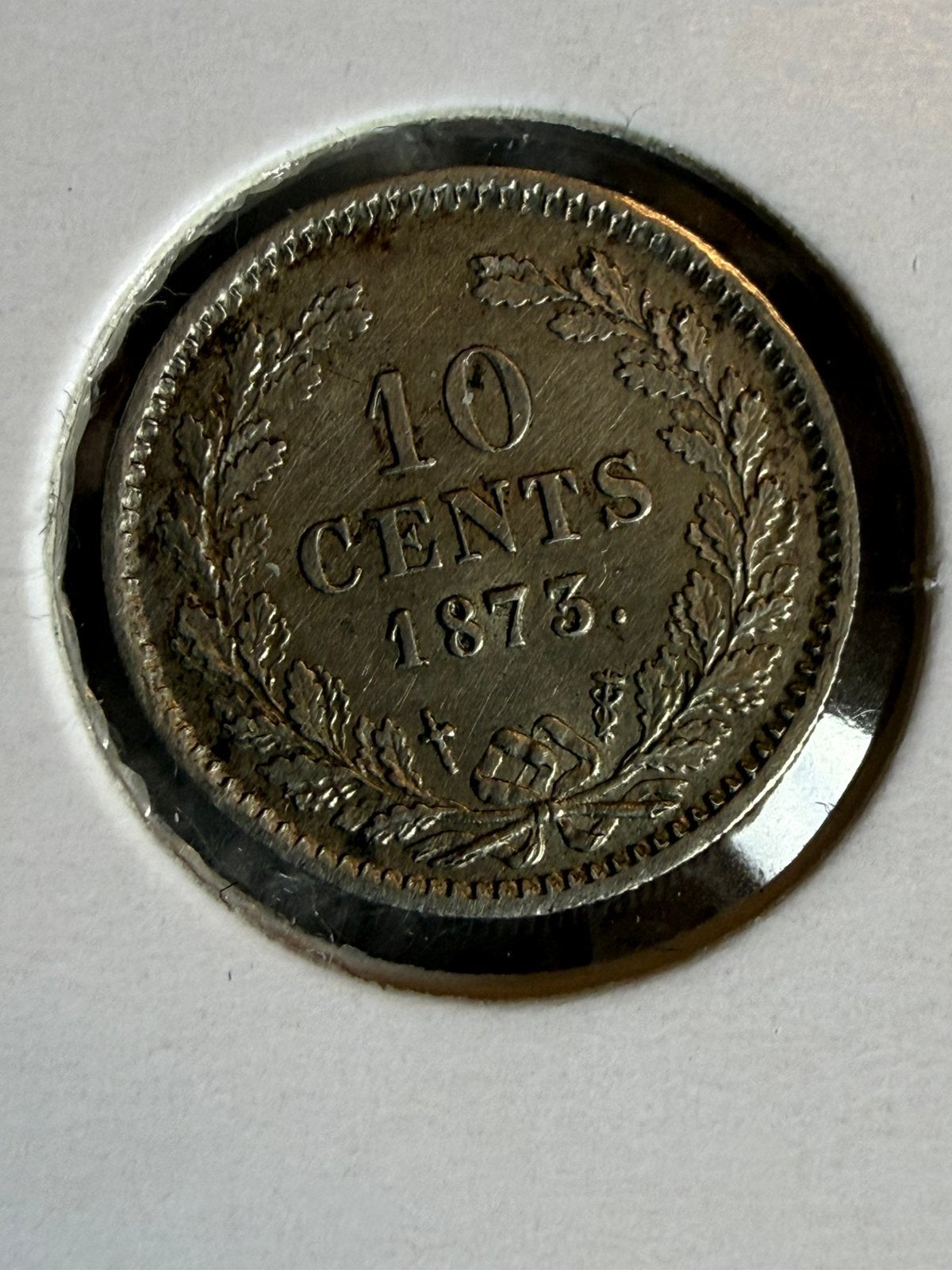 10 cent 1873 Willem III, Koning Willem III, Zilver, Ophalen of Verzenden, 10 cent