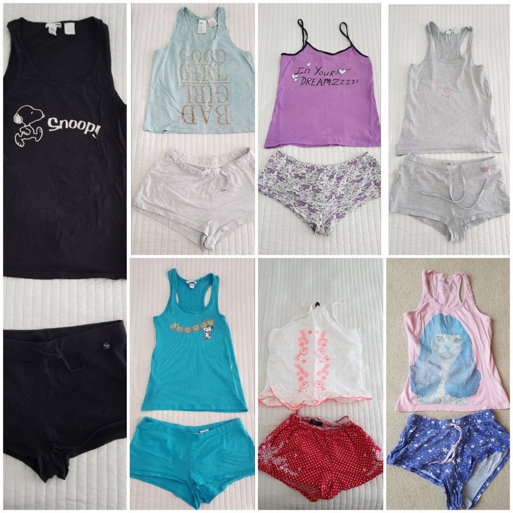 5 dames pyjama setjes hemdje korte broek maat xs en s disney, Kleding | Dames, H&M, Verzenden, Gedragen, Maat 34 (XS) of kleiner