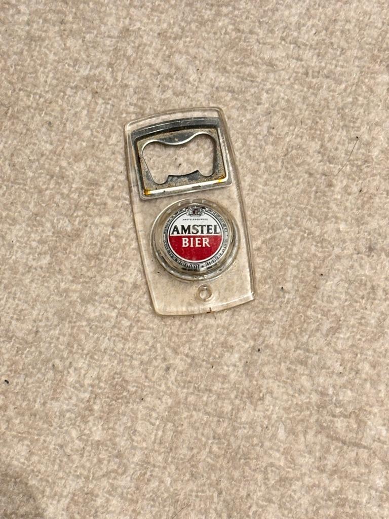 Amstel Bier Flesopener - Vintage Collectors Item, Verzamelen, Ophalen of Verzenden, Gebruikt, Flesopener, Amstel