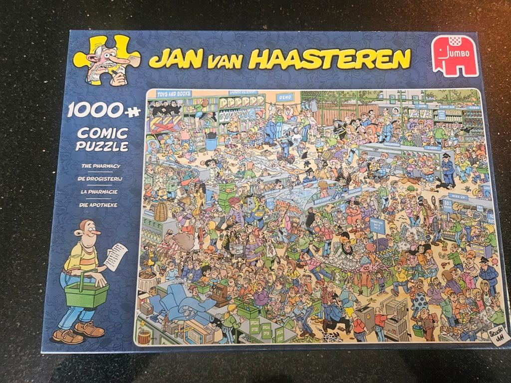 Jan van Haasteren De Drogisterij 1000 stukjes  puzzel, Ophalen of Verzenden, 500 t/m 1500 stukjes, Zo goed als nieuw, Legpuzzel