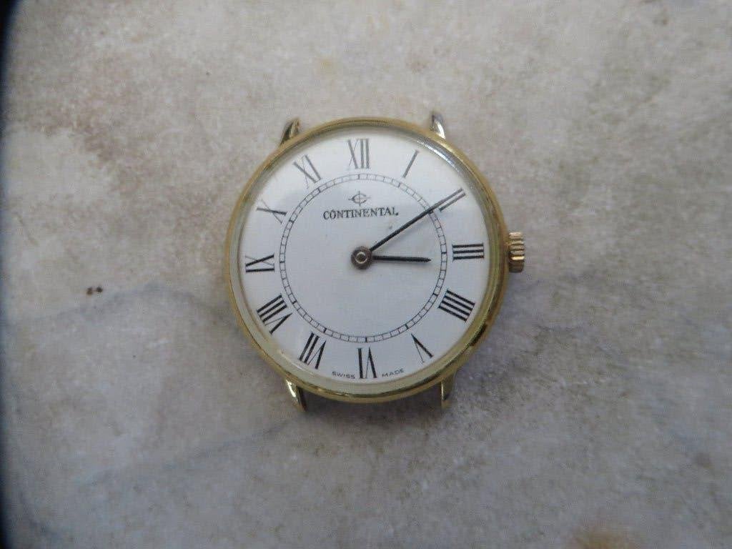 Zwitsers klassiek mechanisch heren horloge, Continental, Overige merken, Staal, Polshorloge, Ophalen of Verzenden