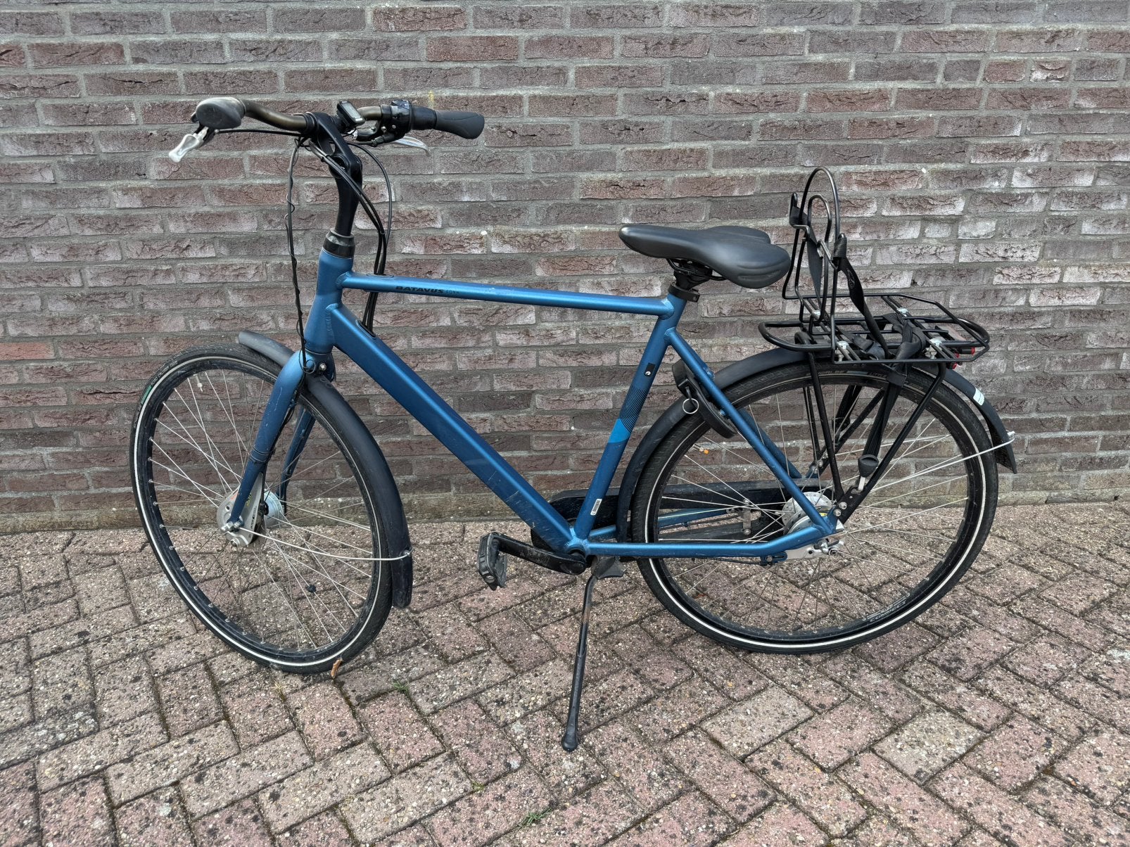 Batavus Vonk 7 parelmoer blauw mat stadsfiets 2020 maat 57, 57 tot 61 cm, Ophalen, Gebruikt, Batavus