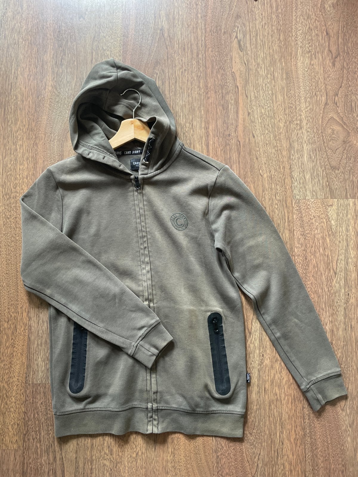 CARS JEANS Hoodie - Maat 158 - Groen, Kinderen en Baby's, Ophalen of Verzenden, Gebruikt, Jongen, Trui of Vest