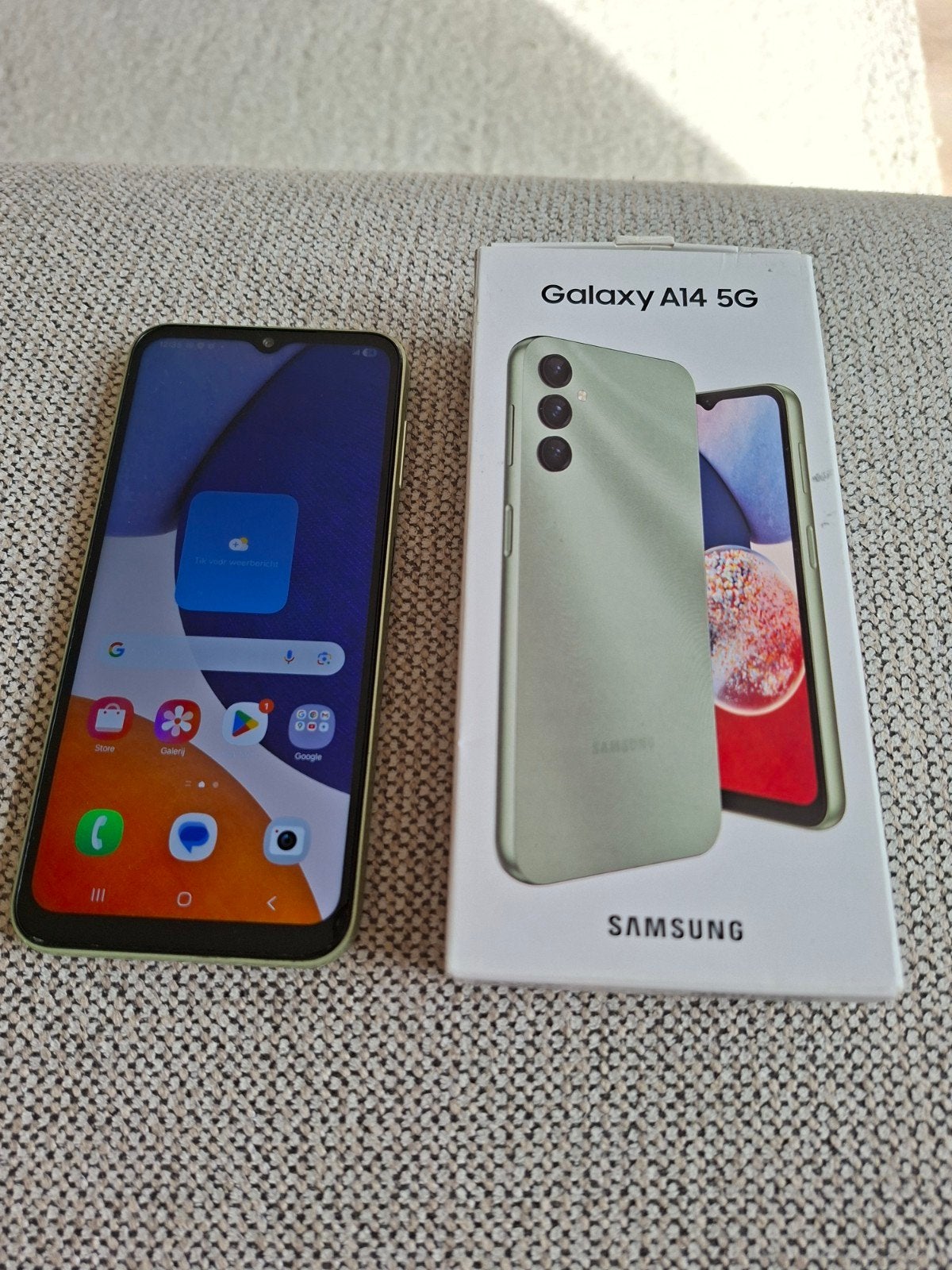 Samsung A14 5G als nieuw met 128GB en extra's, Telecommunicatie, Mobiele telefoons | Samsung, Overige kleuren, Touchscreen, Ophalen of Verzenden
