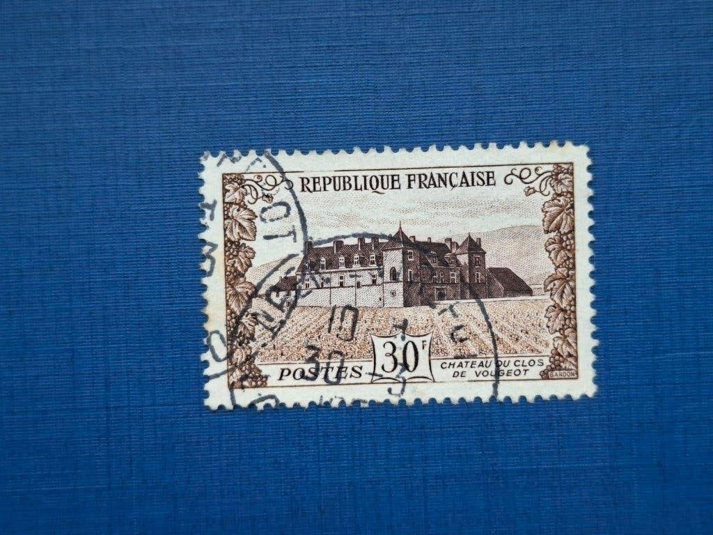 Postzegel Frankrijk 1951 zegel Kasteel Vougeot 19-08, Ophalen of Verzenden, Gestempeld