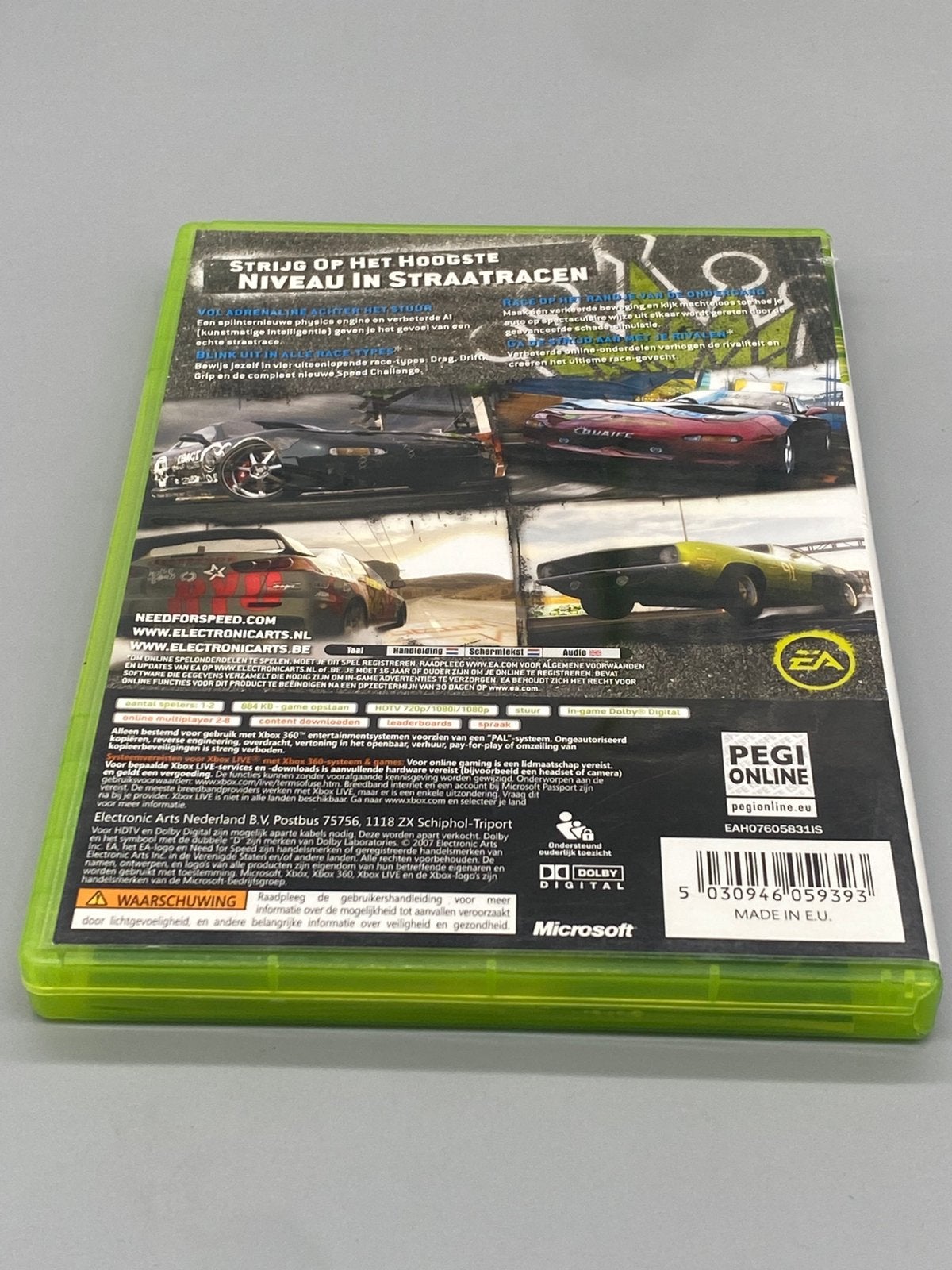 Need for Speed ProStreet – Xbox 360 – Compleet – EA Games, Gebruikt, Info@eagames.com, Eén computer, Racen en Vliegen
