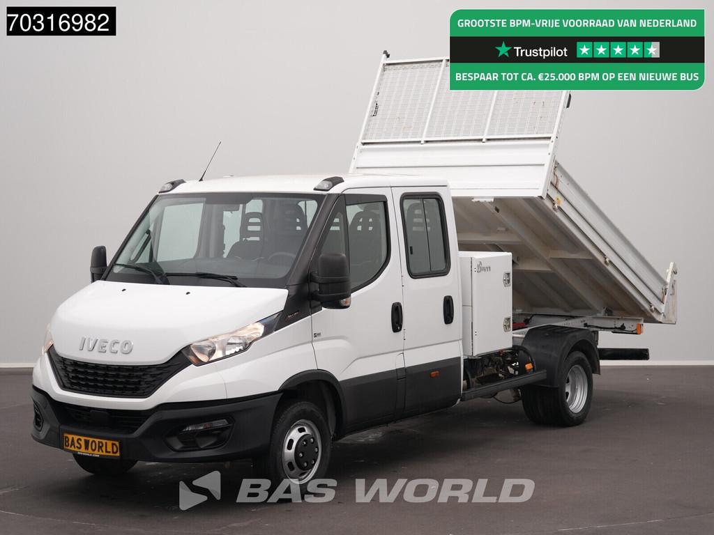 Iveco Daily 35C16 3.0L Kipper met Kist Dubbellucht 3,5t Trek, Auto's, Bestelauto's, Stof, Gebruikt, Euro 6, 4 cilinders