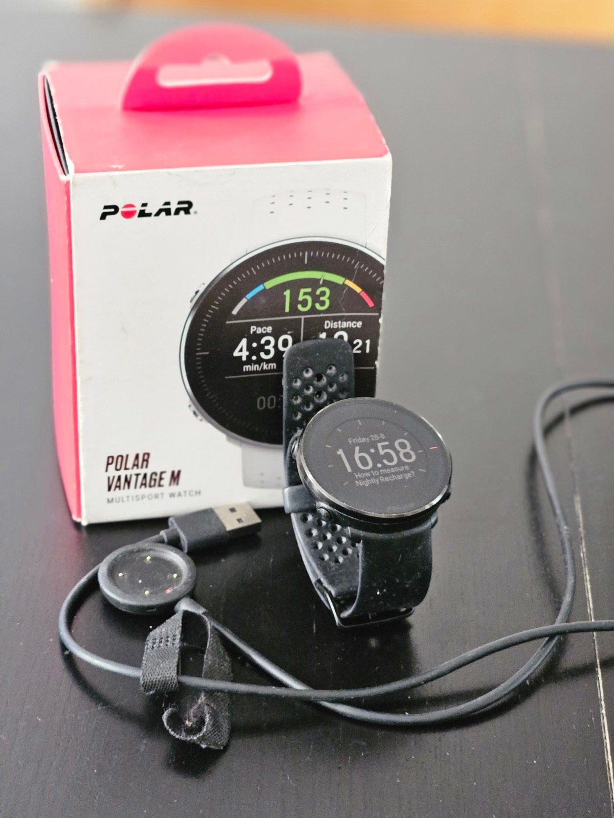 Polar Vantage M Multisport Horloge Zwart, Gebruikt, Zwart, Ophalen of Verzenden, Waterdicht