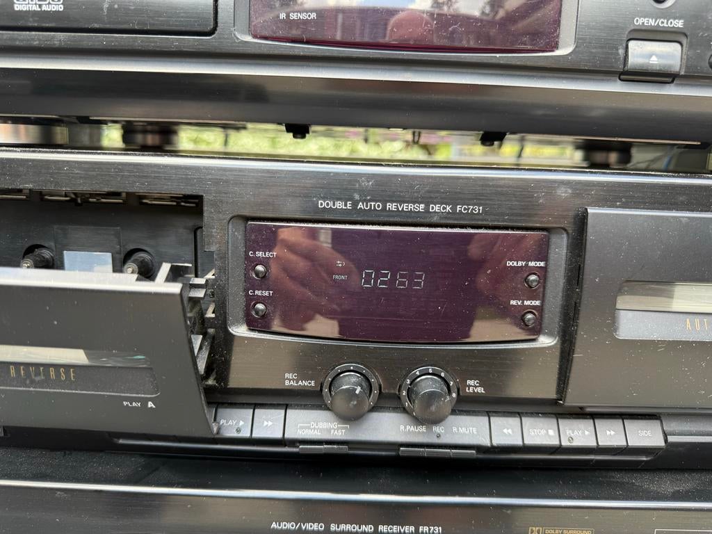 Philips Audio Set: Receiver, Cassettedeck, CD-speler & Speak, Ophalen of Verzenden, Philips