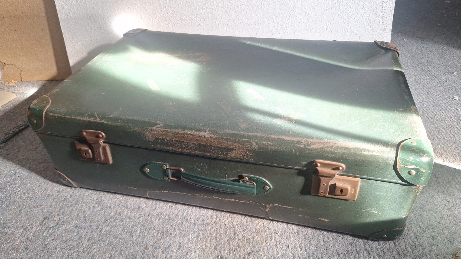 Brocante Koffer - 65x40x19 cm - Groen, Ophalen
