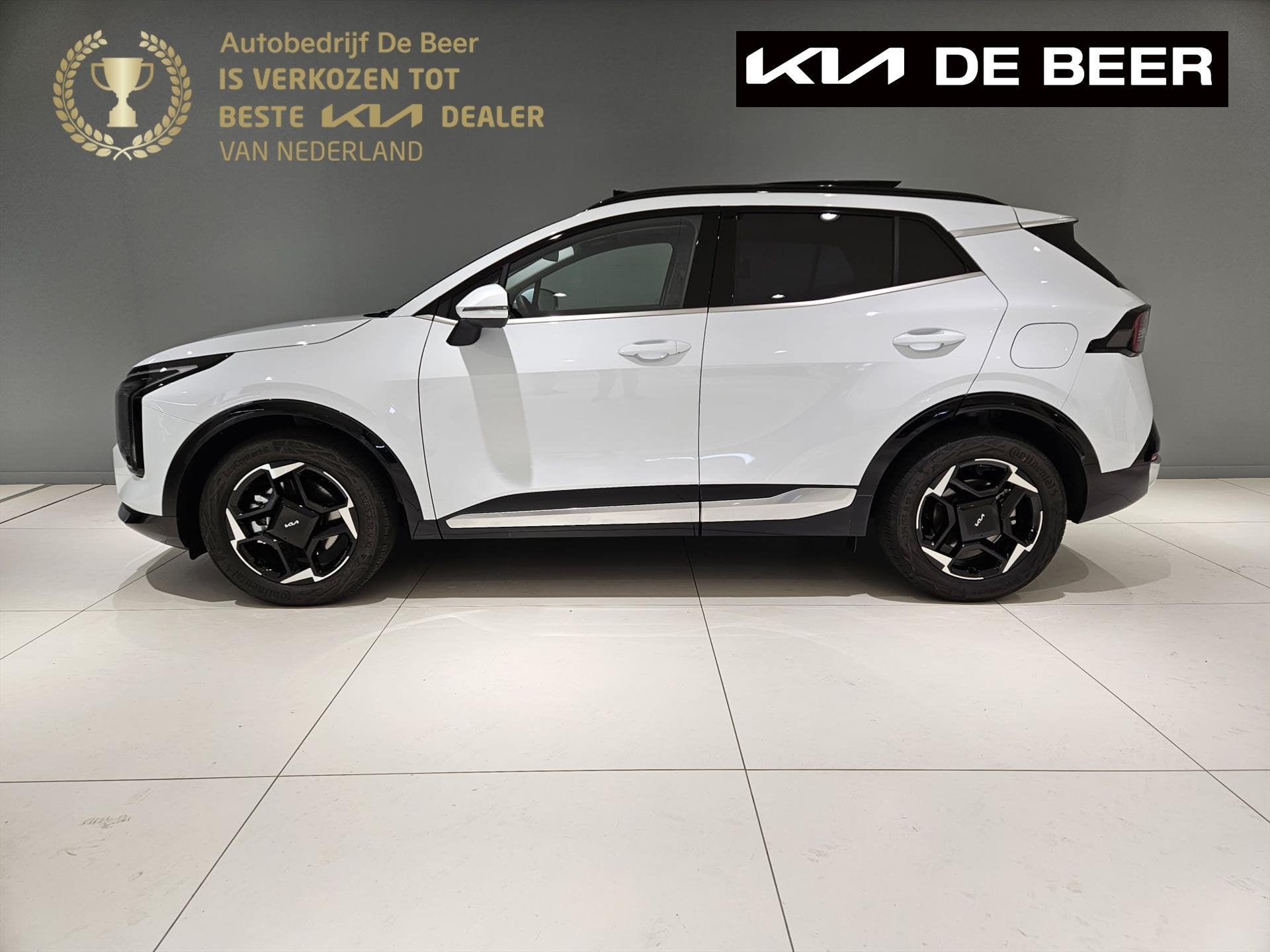 KIA Sportage 1.6 T-GDi 239pk Hybrid AT6 DynamicPlusLine, Auto's, Gebruikt, 4 cilinders, 179 pk, Leder en Stof