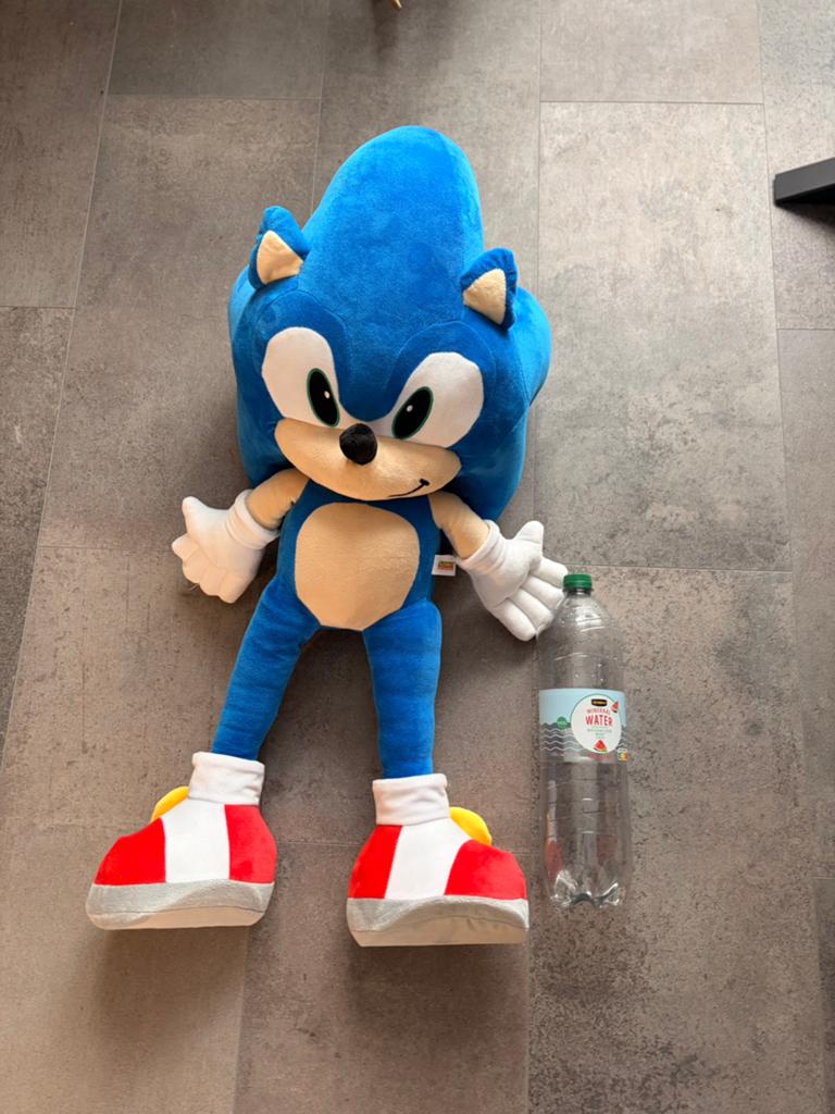 Grote Sonic the Hedgehog Knuffel - 55 cm, Overige merken, Overige karakters, Overige typen, Blauw