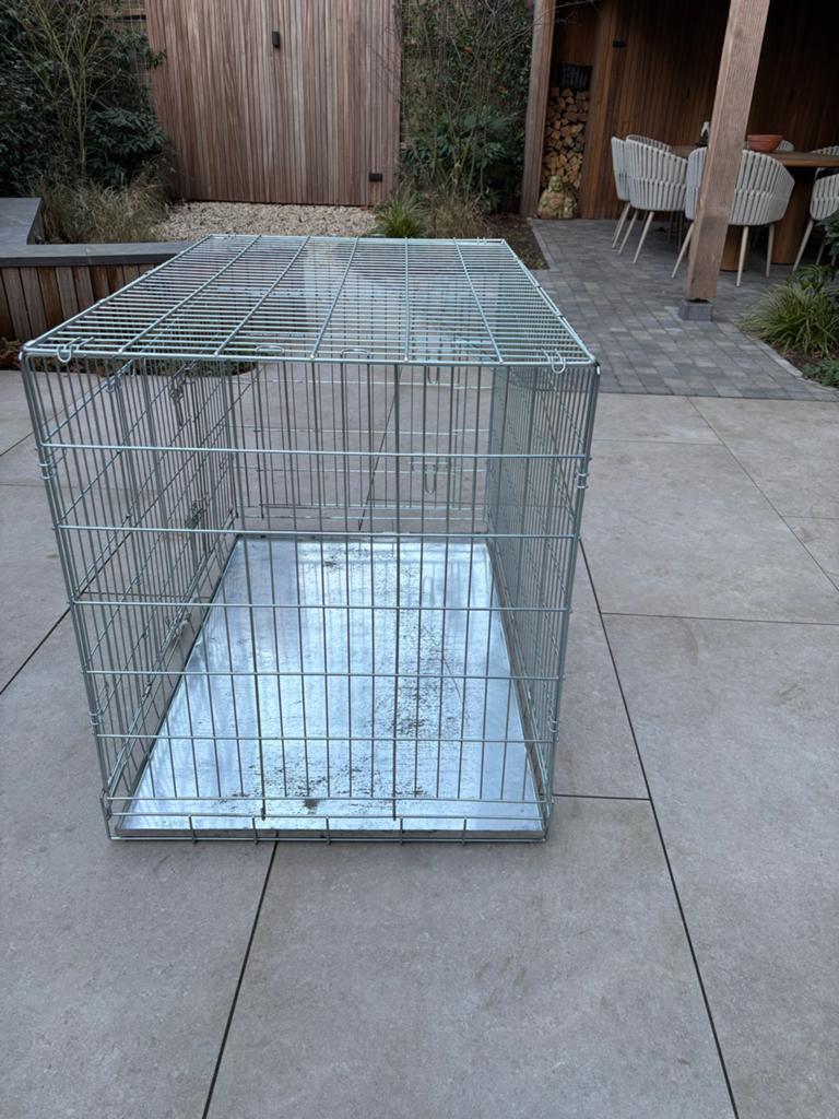 Stevige grote aluminium hondenbench, Dieren en Toebehoren, Hondenbenches, Ophalen, Zo goed als nieuw