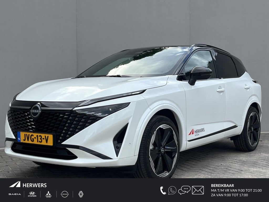 Nissan Qashqai 1.5 e-Power N-Design / Adaptief Cruise Contro, Auto's, Nissan, 1498 cc, 2 kWh, Wit, Origineel Nederlands