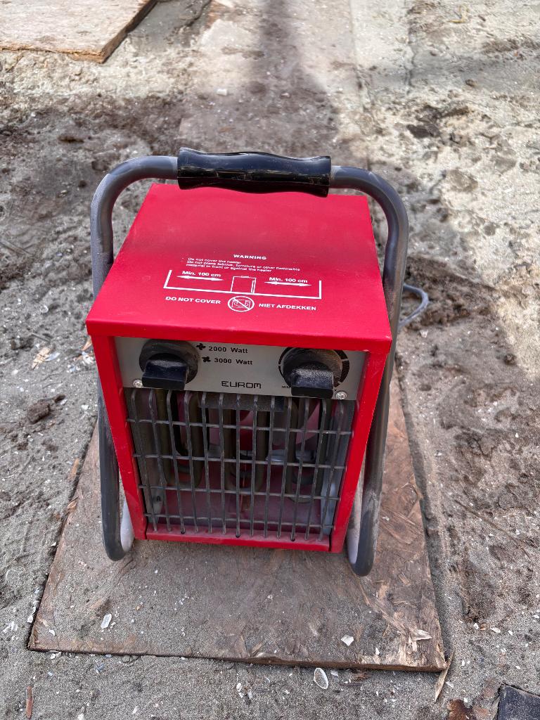 Eurom Bouw heater 3kw, Ophalen, 30 tot 80 cm, Kachel, Minder dan 60 cm