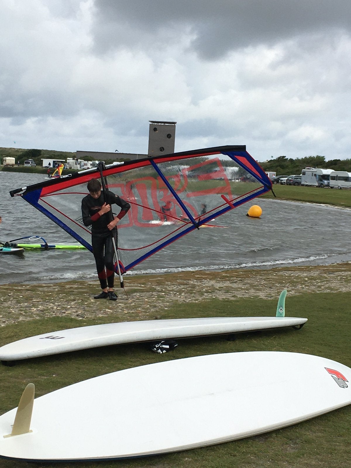 Beginner en gevorderd 2 complete windsurfsets, nu 450 alles, Watersport en Boten, Windsurfen, Ophalen, 250 tot 300 cm, Gebruikt