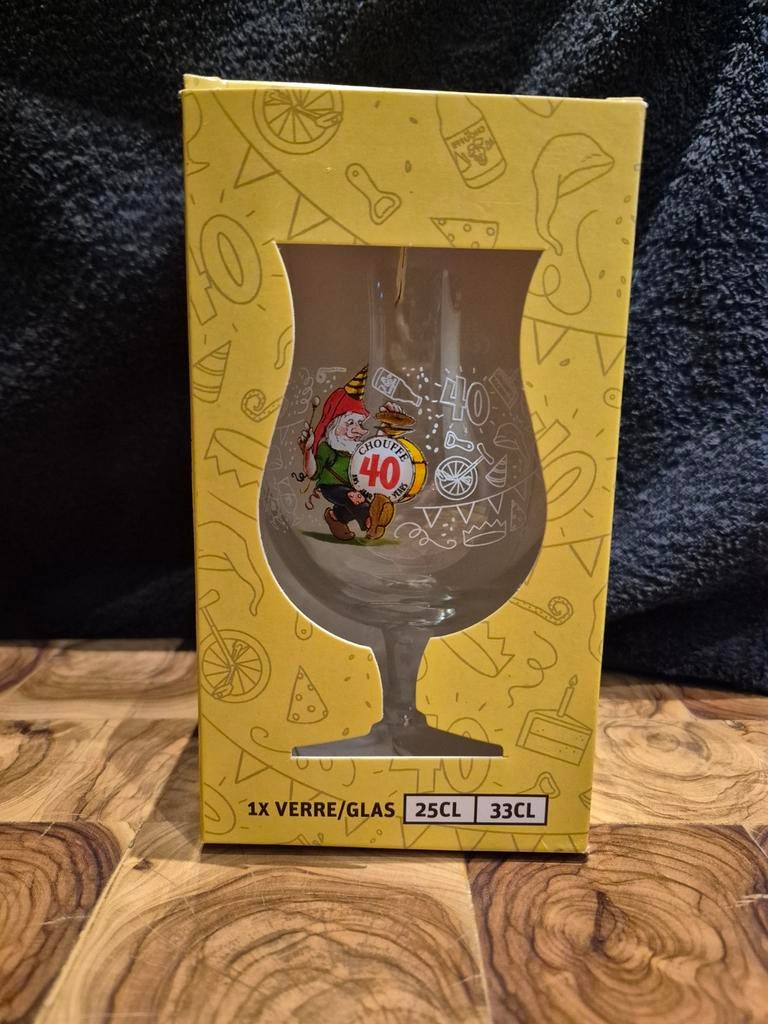 Brasserie D'Achouffe 40 jaar bierglas - Nieuw, Ophalen of Verzenden, Nieuw, Glas of Glazen, Overige merken