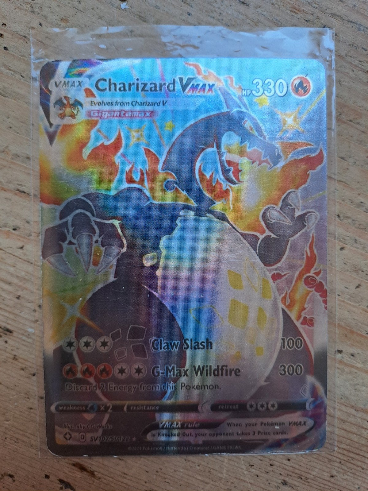 Pokémon Kaart: Charizard VMAX (SV107/SV122) Glanzend, Ophalen of Verzenden
