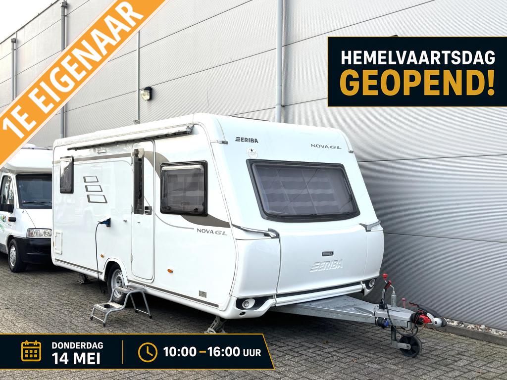 Hymer Eriba Nova 465 GL FRANSBED 1E EIGENAAR VLOERVERWARMING, Caravans en Kamperen, Rondzit, Bedrijf, Overige typen, 6 tot 7 meter