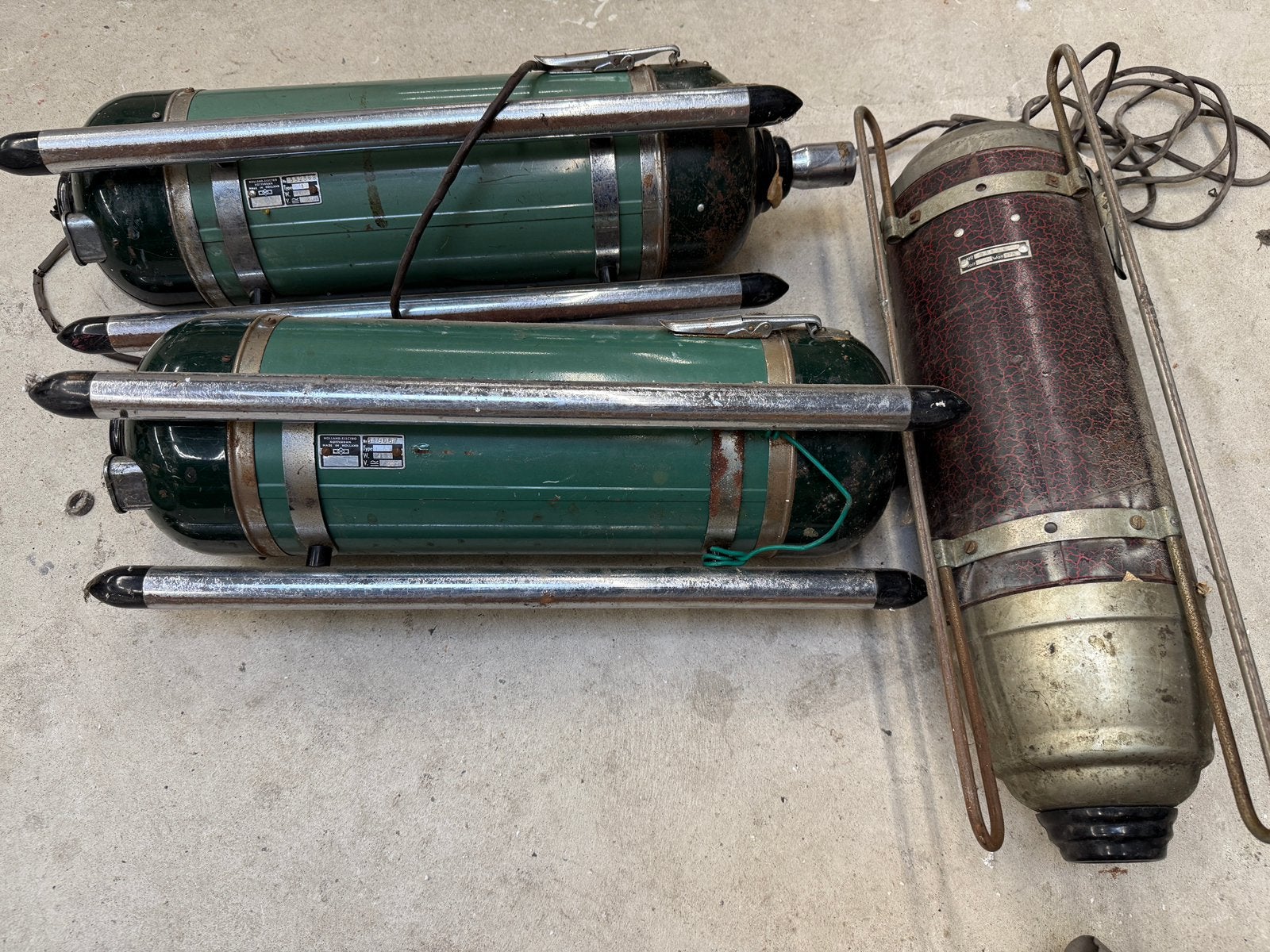 Holland Elektro Vintage Sledestofzuigers Jaren '50/'60, Ophalen, Gebruikt, Sledestofzuiger, Overige merken
