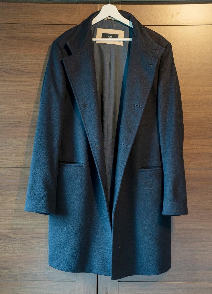Hugo Boss The Sintrax – Luxe Cashmere-Wool Jas (maat 58), Blauw, Maat 56/58 (XL), Ophalen of Verzenden, Zo goed als nieuw