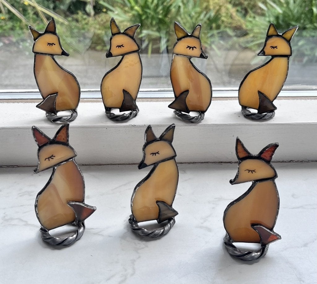 Egel vosje glas tiffany, Meerkleurig, Overige stijlen, Nieuw, Ophalen of Verzenden