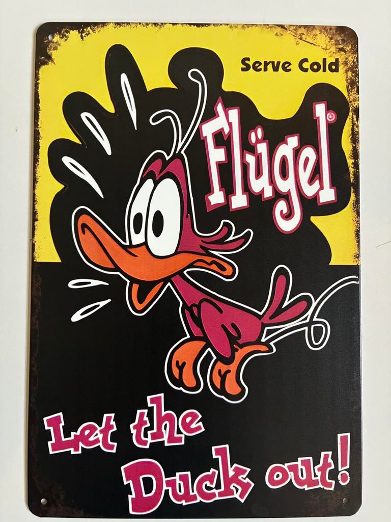 flugel Metalen wandbord 20 x 30 cm - Vintage mancave retro, Reclamebord, Olt, Nieuw, John