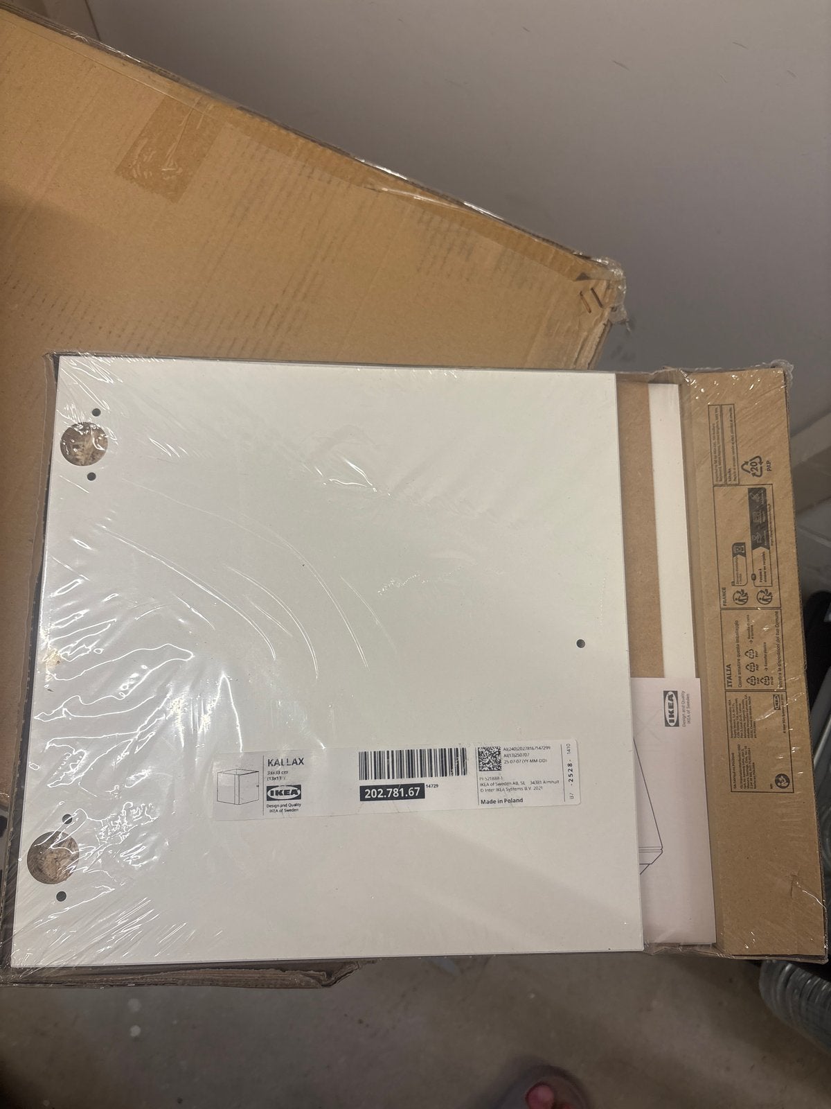 IKEA KALLAX Inzet met deur wit (202.781.67), Huis en Inrichting, Ophalen, Nieuw