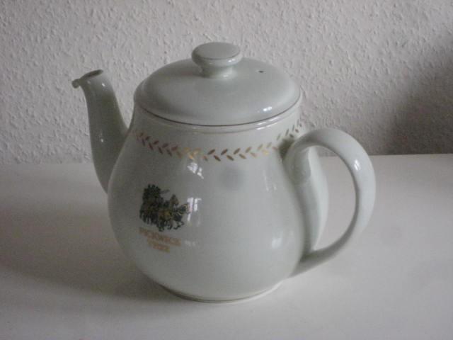 Douwe Egberts theepotje mintkleur, Huis en Inrichting, Keuken | Keukenbenodigdheden, Ophalen of Verzenden, Gebruikt