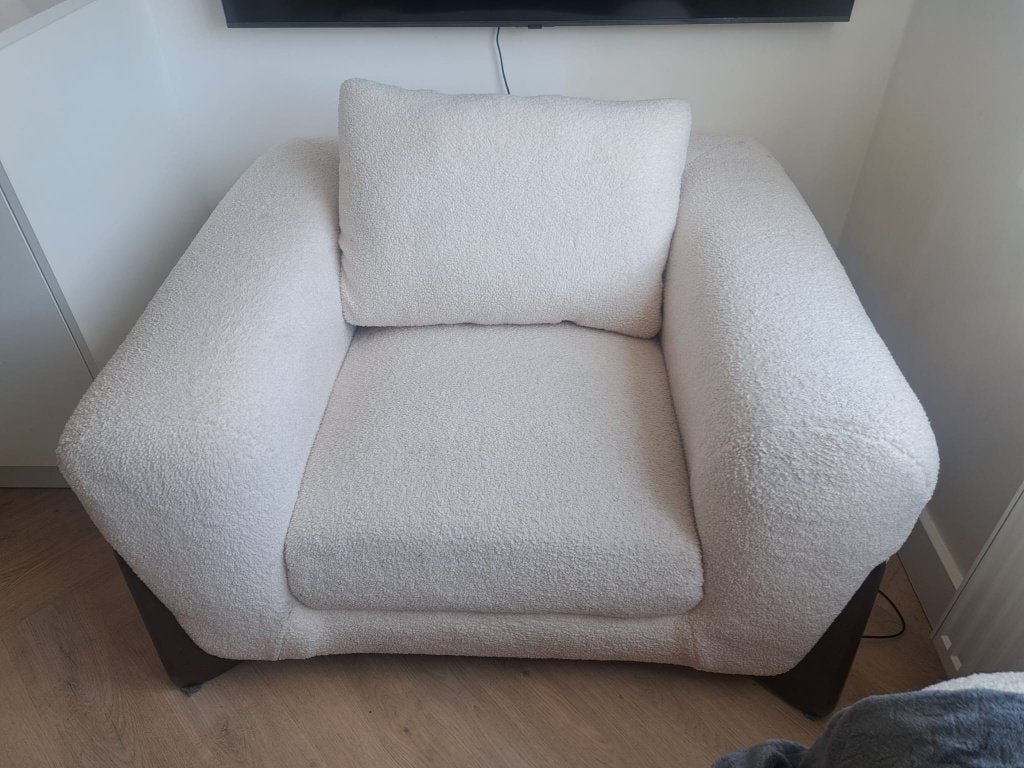 Grevena fauteuil van schapenvacht, Huis en Inrichting, Fauteuils, Ophalen, Grevena fauteuil van schapenvacht, 75 tot 100 cm, Zo goed als nieuw