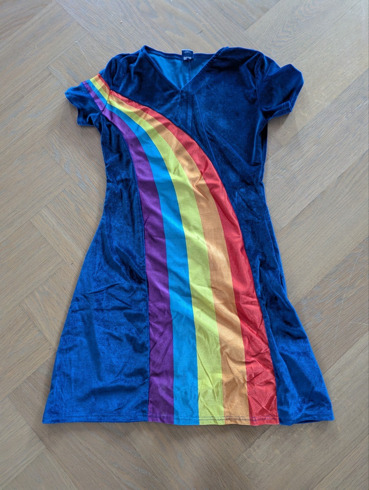 K3 jurk volwassenen - maat 38-40, Blauw, Boven de knie, Ophalen, Maat 38/40 (M)