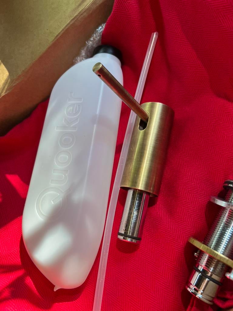 Quooker Zeepdispenser Messing patina, Ophalen of Verzenden, Gebruikt