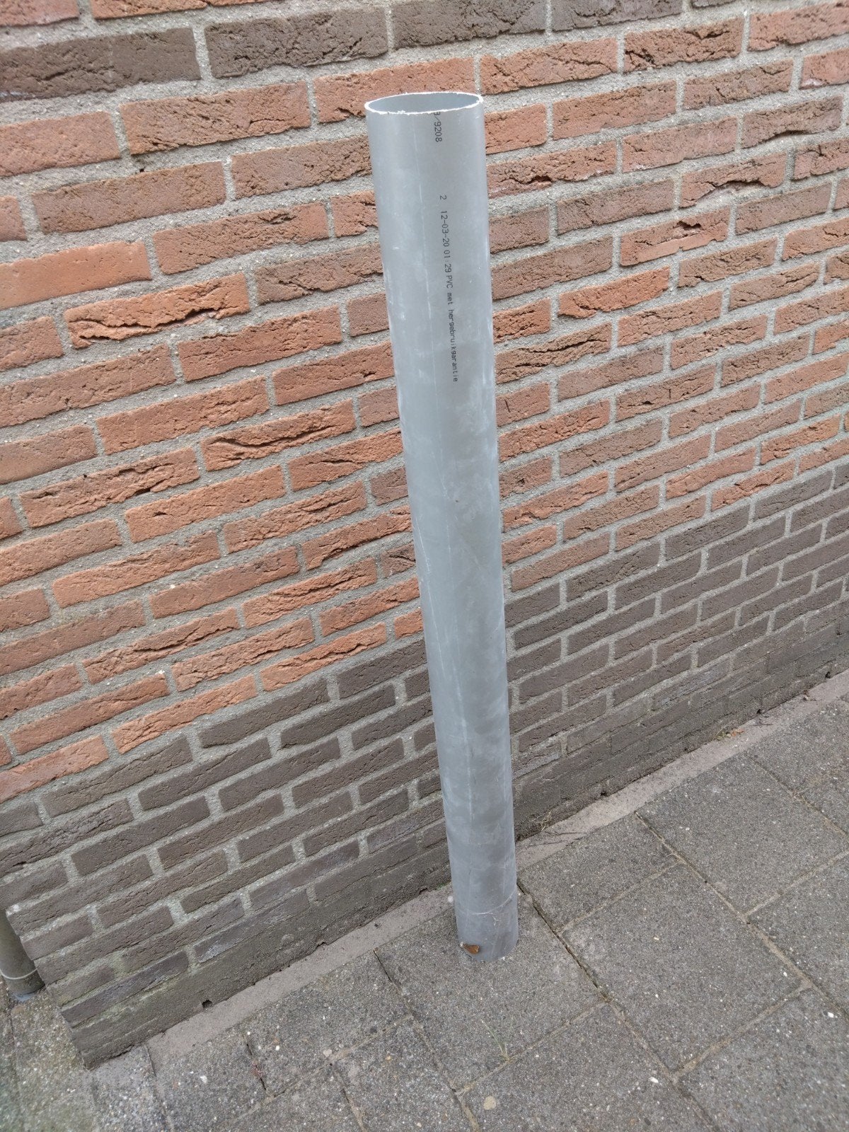 Grijze PVC afvoerbuis - 2 meter, Afvoer, Gebruikt, Pvc, Ophalen of Verzenden