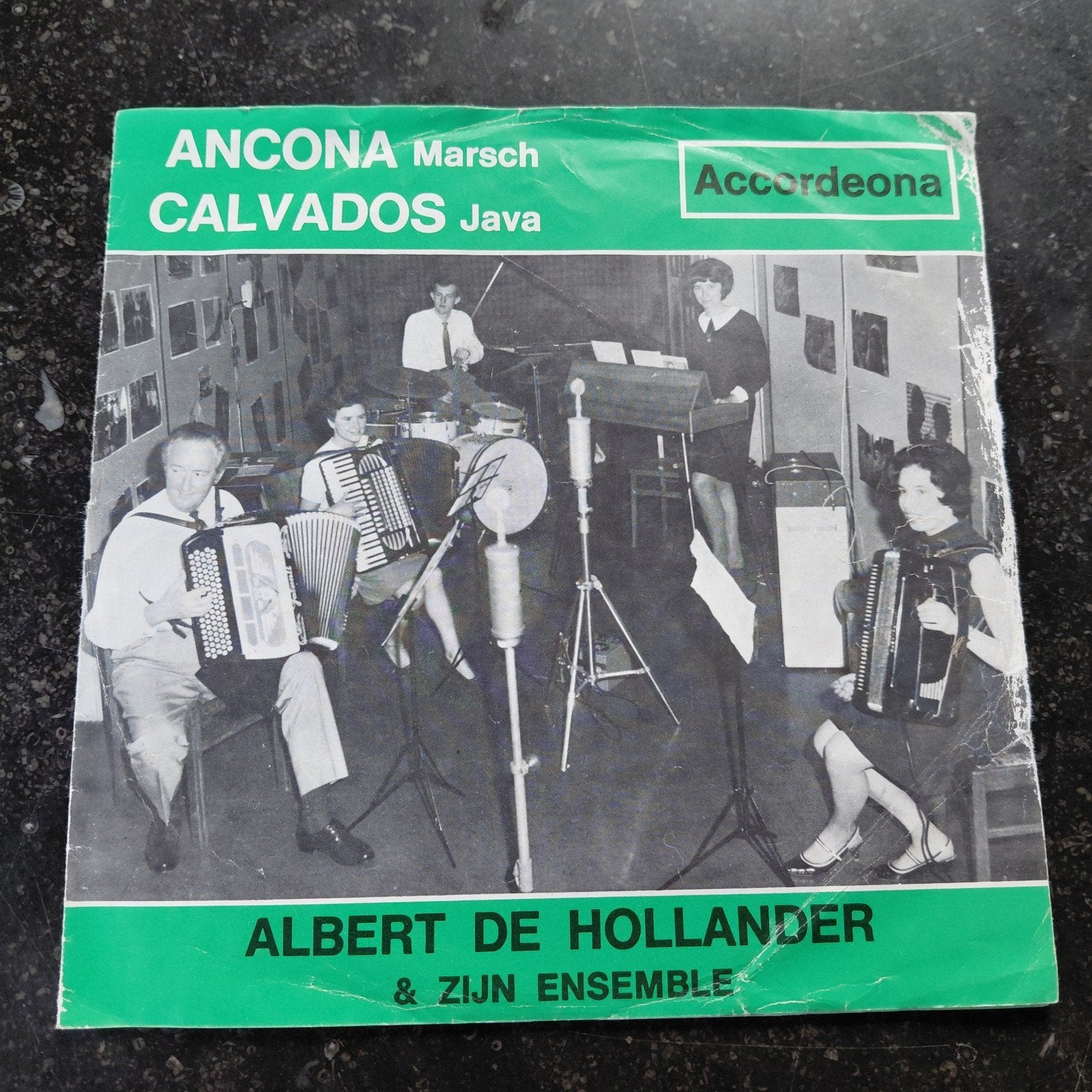 Albert de Hollander& zijn Ensemble - Ancona Marsch / Calvado, Gebruikt, 7 inch, EP, Fotohoes