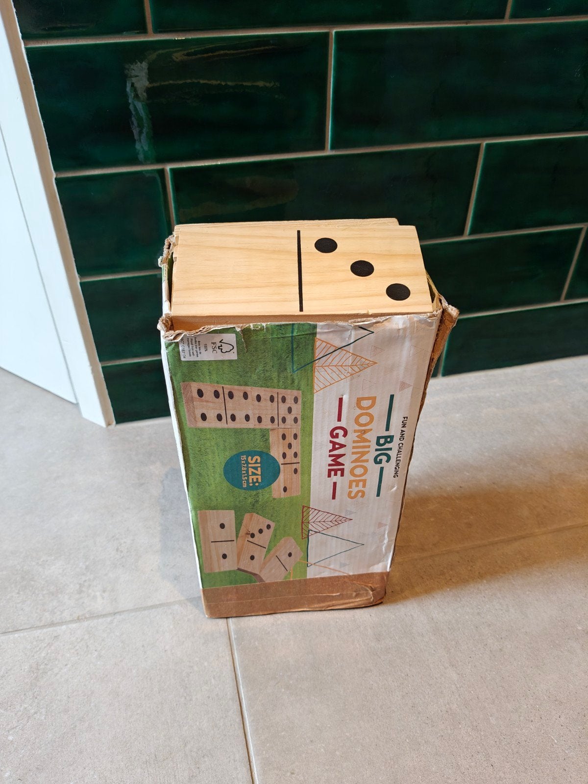 Grote Dominostenen voor Buiten - Big Dominoes Game, Hobby en Vrije tijd, Gezelschapsspellen | Bordspellen, Ophalen, Zo goed als nieuw