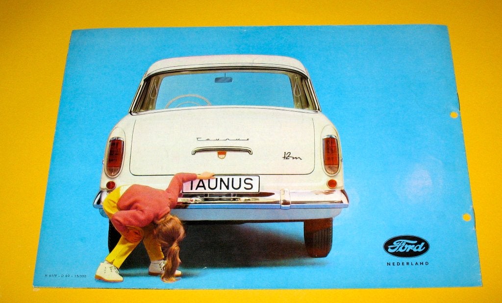 Folder Ford Taunus 12M 1961, Boeken, Auto's | Folders en Tijdschriften, Ophalen of Verzenden, Gelezen, Ford