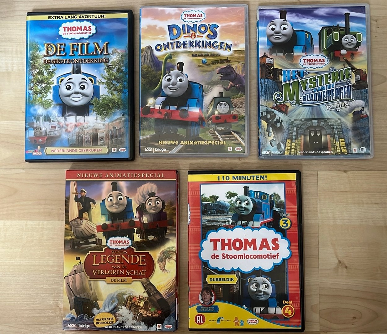 Thomas de trein 5 dvd’s, Alle leeftijden, Ophalen of Verzenden, Zo goed als nieuw