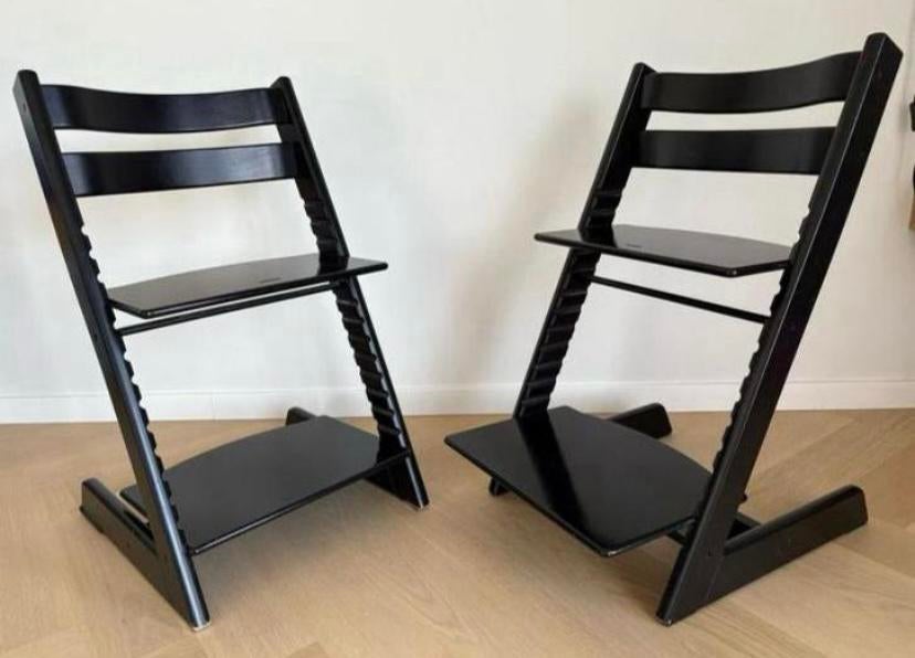 Stokke Tripp Trapp | Zwart | Nieuw model | Topstaat, Kinderen en Baby's, Ophalen, Zo goed als nieuw, Meegroeistoel