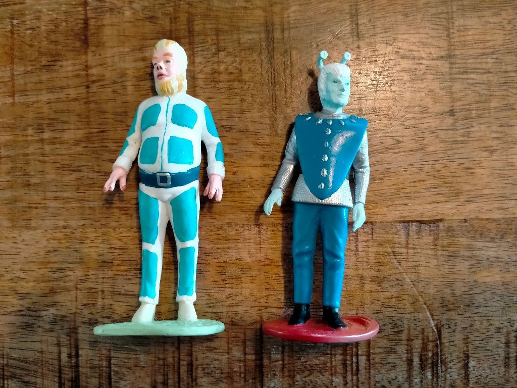 Star Trek Andorian Tellanite 1991 vintage figuren set, Verzamelen, Verzenden, Gebruikt, Actiefiguur of Pop