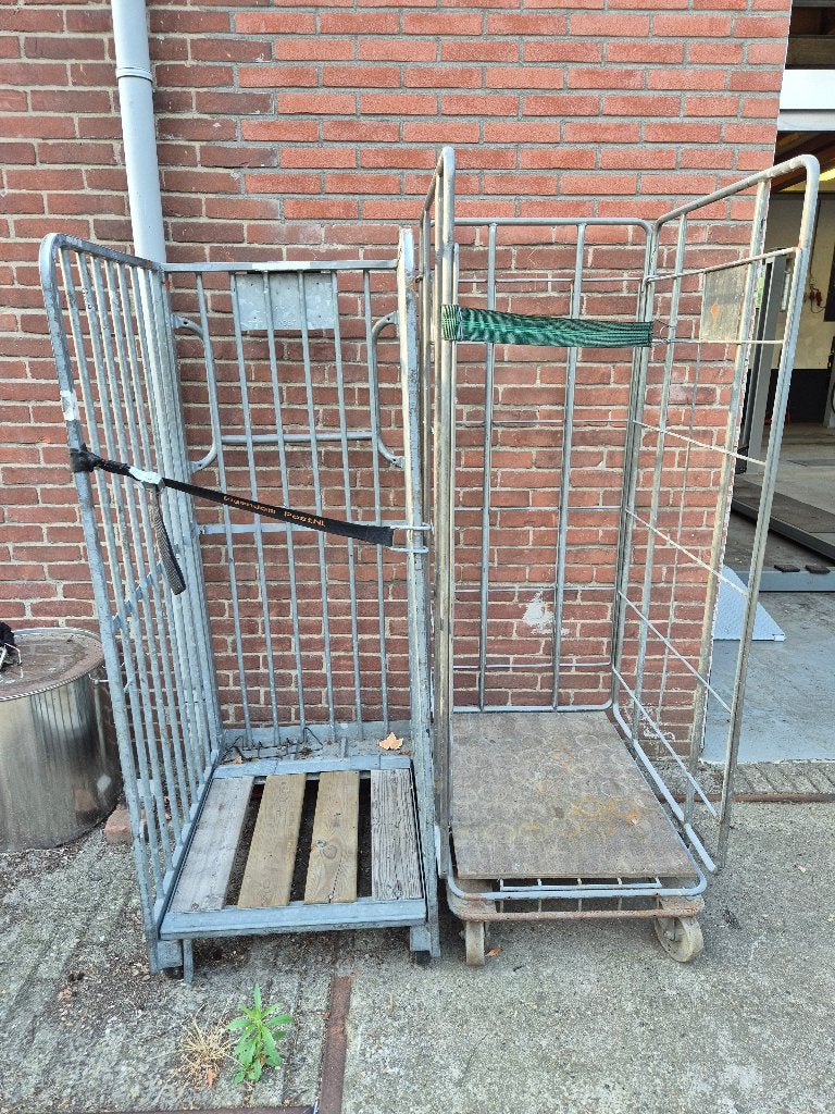 2x transportkar rolcontainer postkar pakketkar, Doe-het-zelf en Verbouw, Transportwagens, 100 liter of meer, Ophalen, Gebruikt
